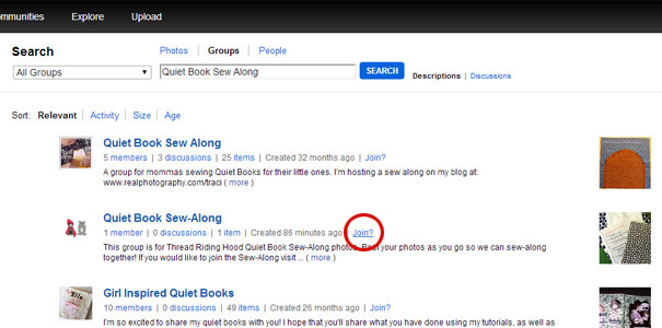 Join a Flickr Group: Step 4