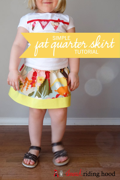 Thread Riding Hood - Fat Quarter Skirt Tutorial