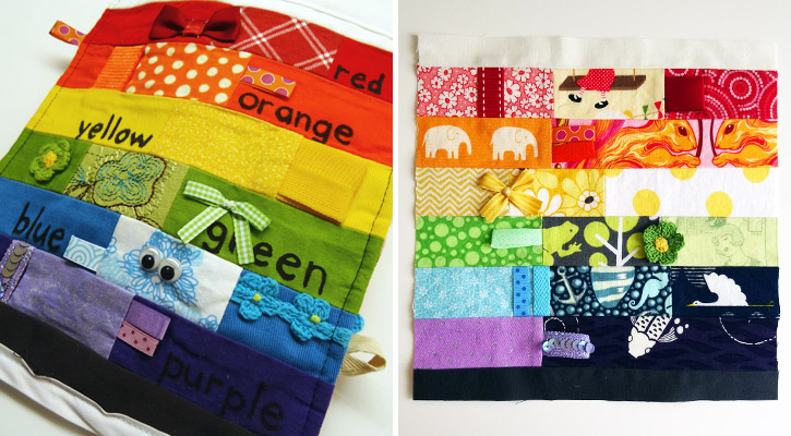 Quiet Book Sew-Along - Week 9 Comparison