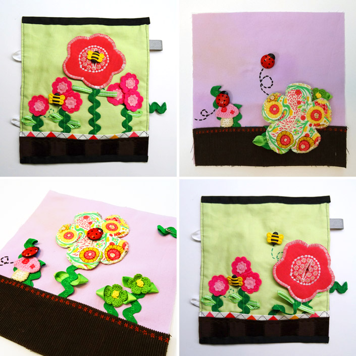 Thread Riding Hood - Quiet Book Sew-Along Flower Page Old & New