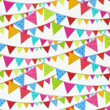 Bunting - Multi on White