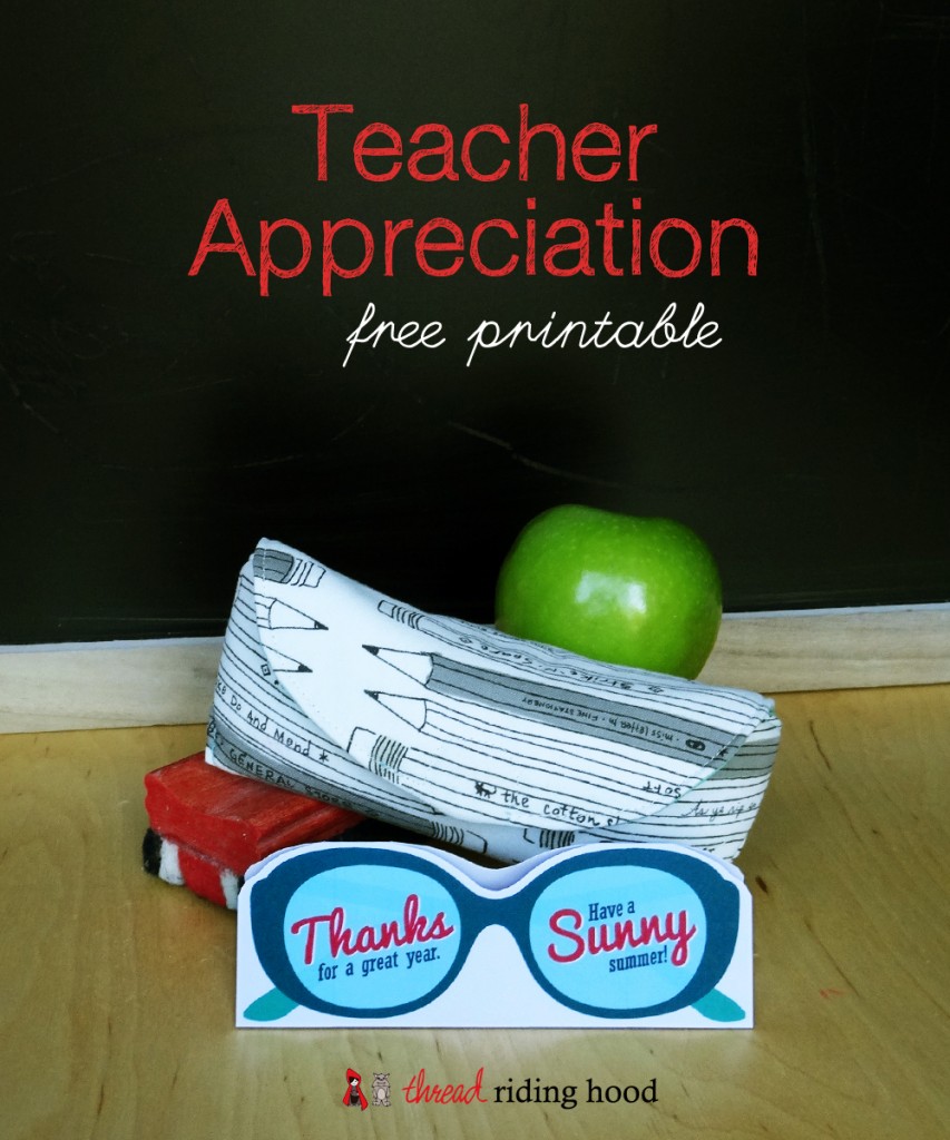 Thread Riding Hood - Free Teacher Appreciation Printable