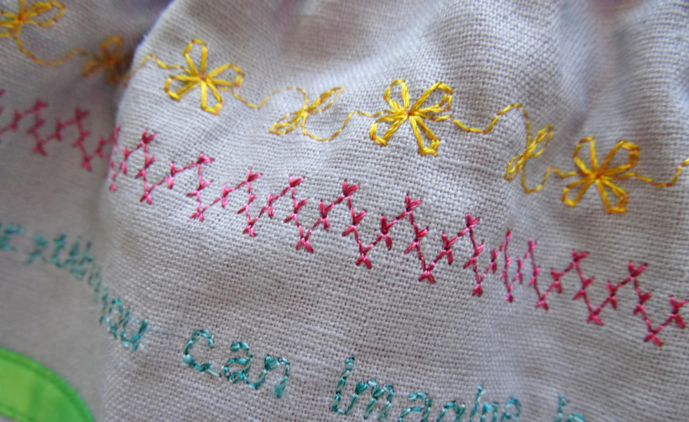 - Gathered Skirt - Decorative Stitching