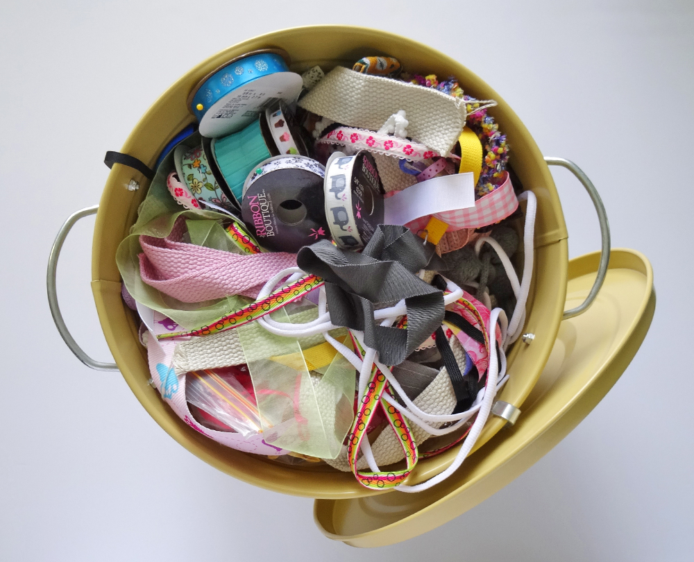 - Gathered Skirt - Ribbon Container