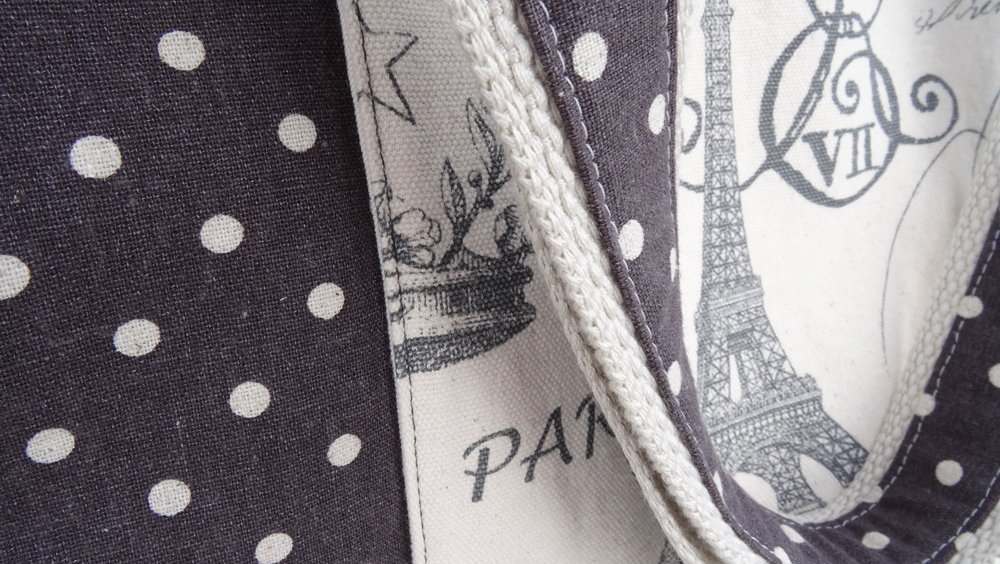 Pretty Floral Divided Tote - Strap Closeup