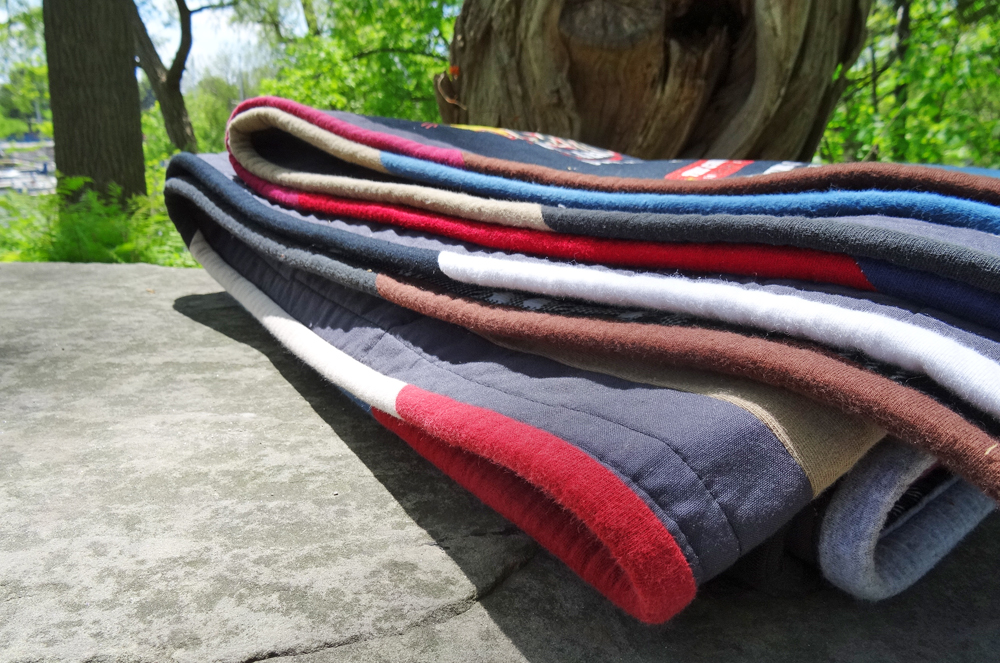 T-Shirt Quilt on a Wall