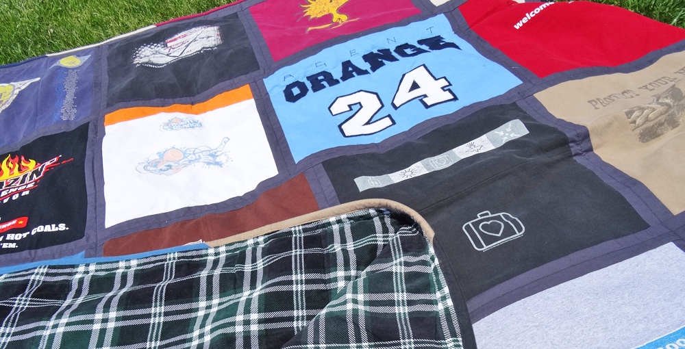 T-Shirt Quilt on the Grass