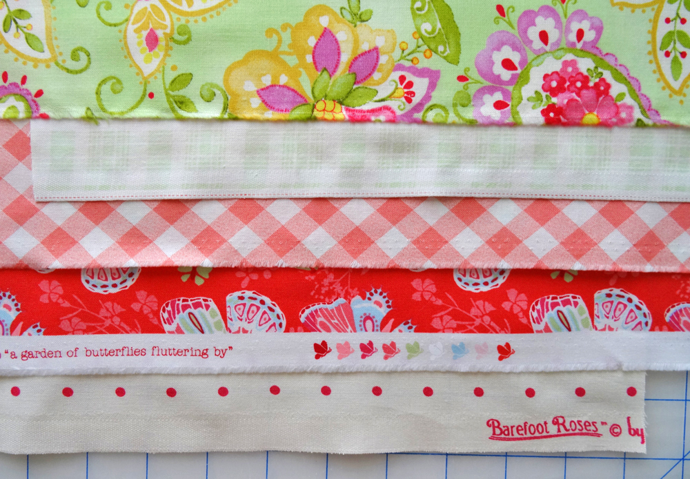 Country Clothesline Fabric - Pink Green Check