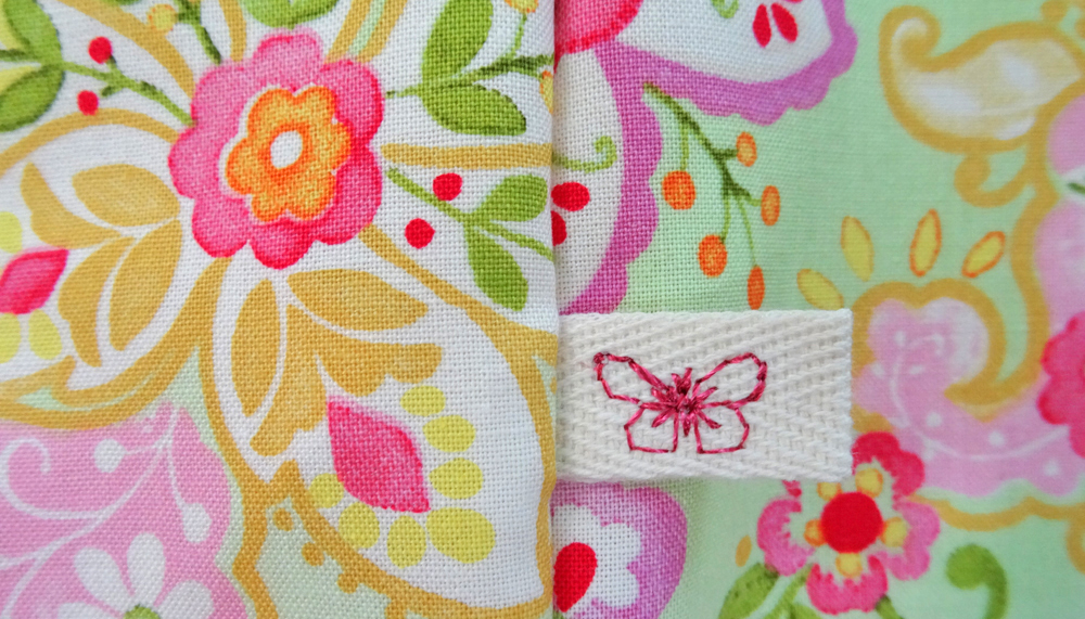 Finished Custom Stitch Side Tag