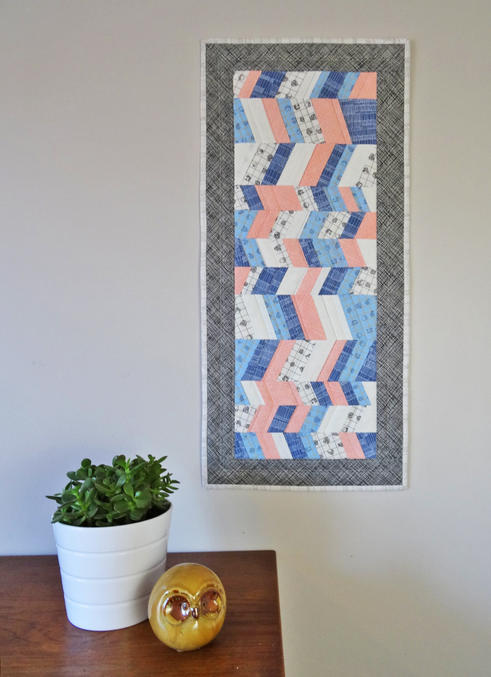 Herringbone Runner as Wall Hanging