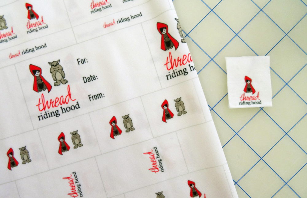 Printed Fabric Label on Knit