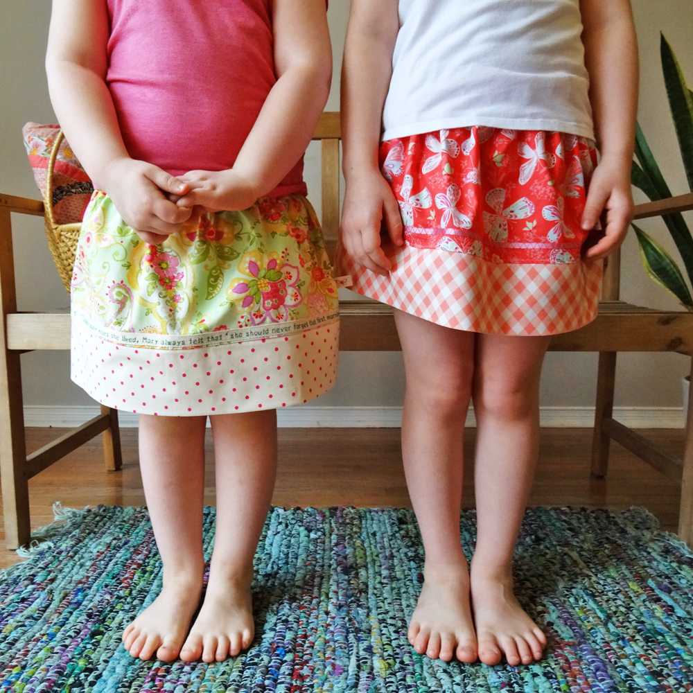 Fat Quarter Skirts in a Row