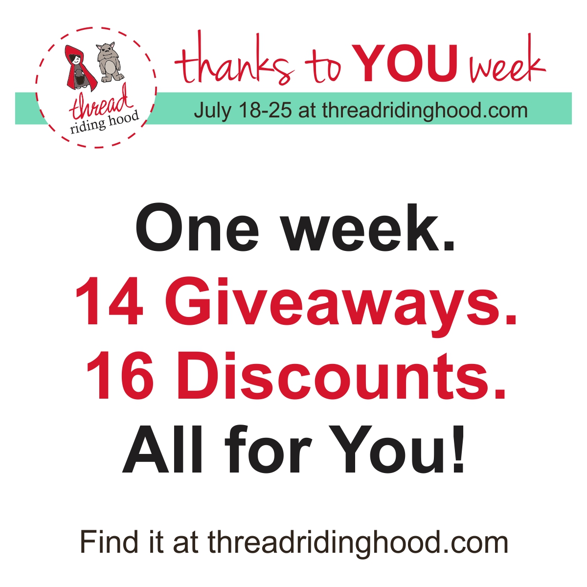 Thread Riding Hood - 4th Blogiversary Giveaway & Discount Event
