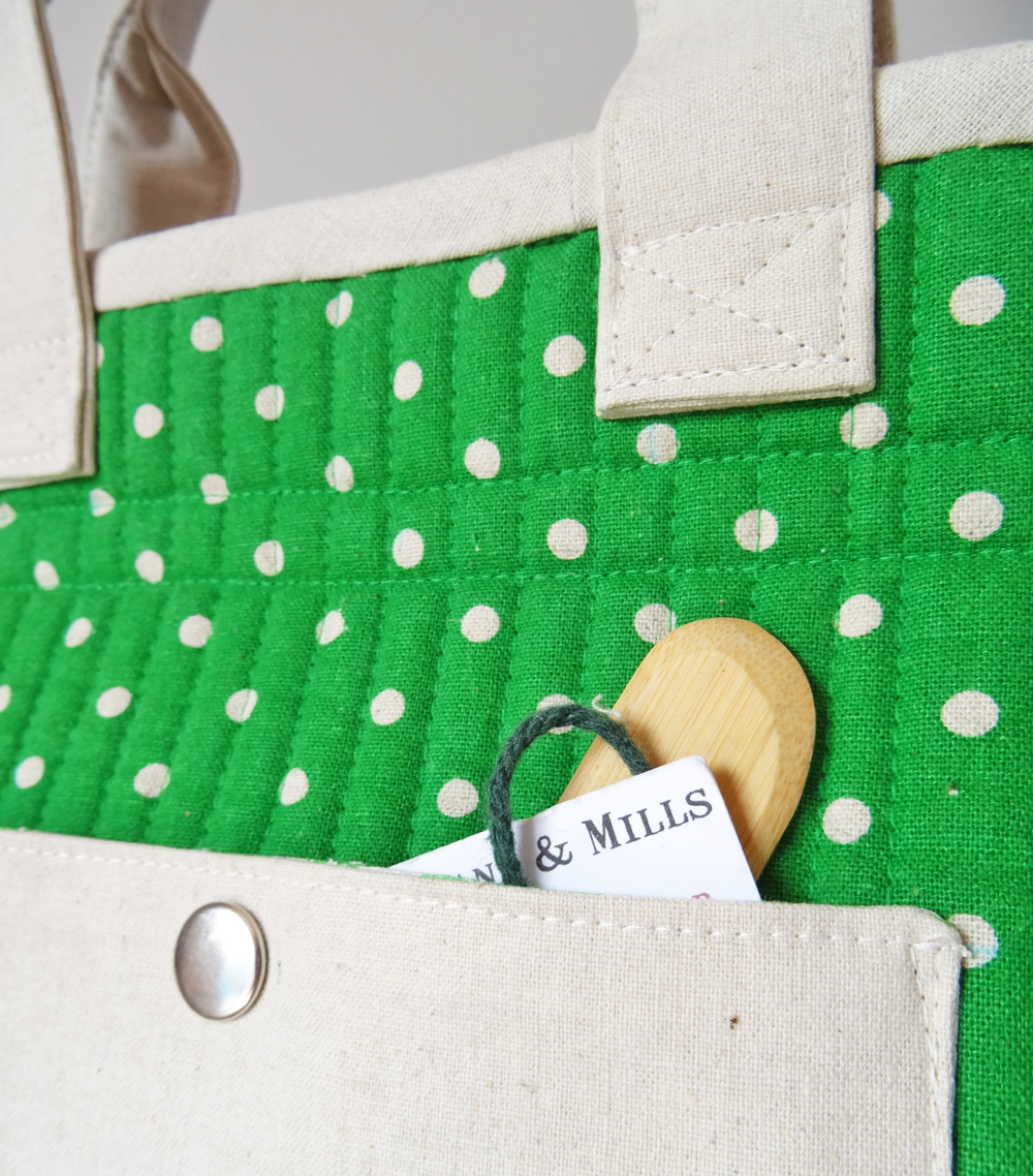 Makers Tote - Snap and Handle CloseUp